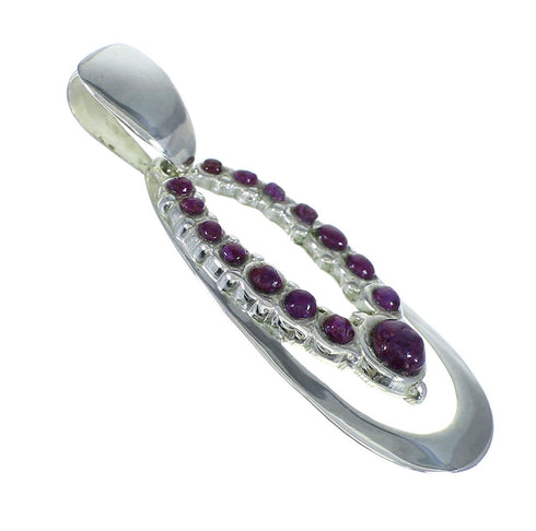 Sterling Silver Southwestern Magenta Turquoise Pendant WX66786
